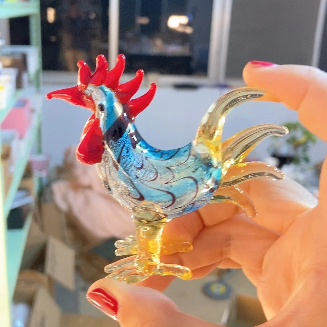 琉璃手工艺品大公鸡