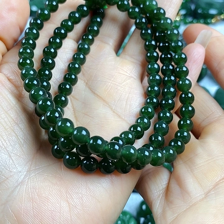 套链未镶嵌和田玉（碧玉）