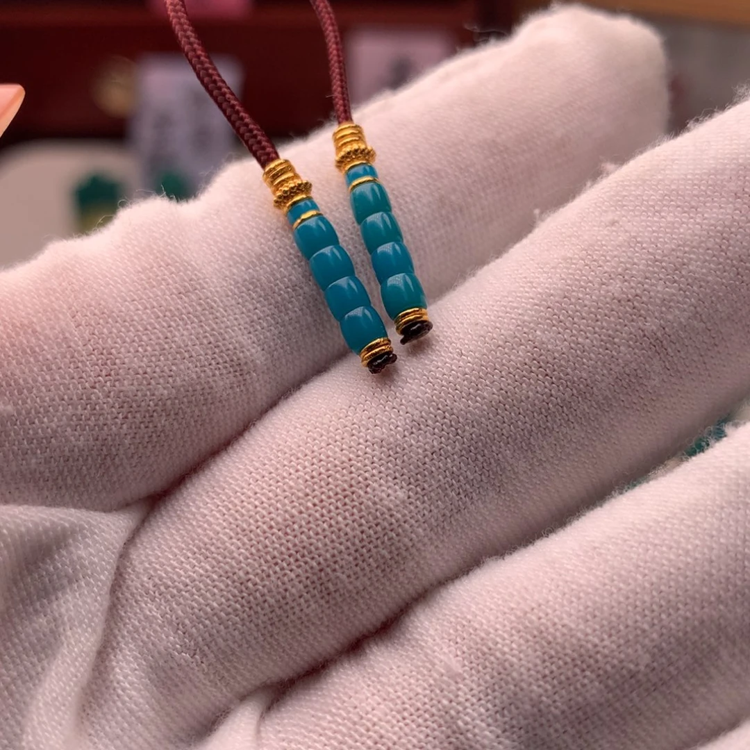 绿松石18K金镶嵌配饰