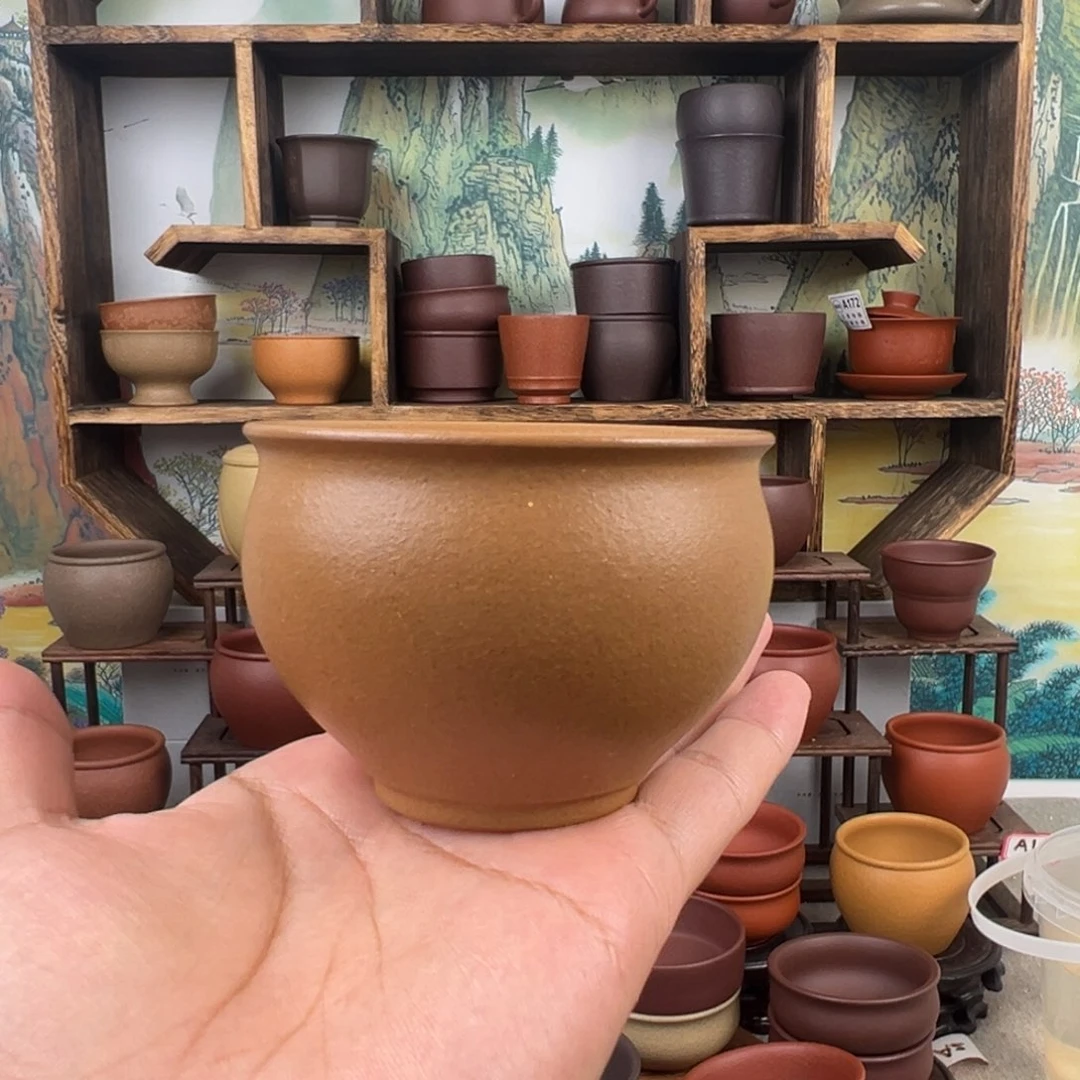 茶杯紫砂拙器甄选，纯原本矿。