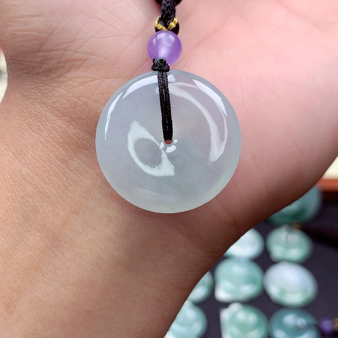 翡翠未镶嵌颈饰26 尺寸26.7-7