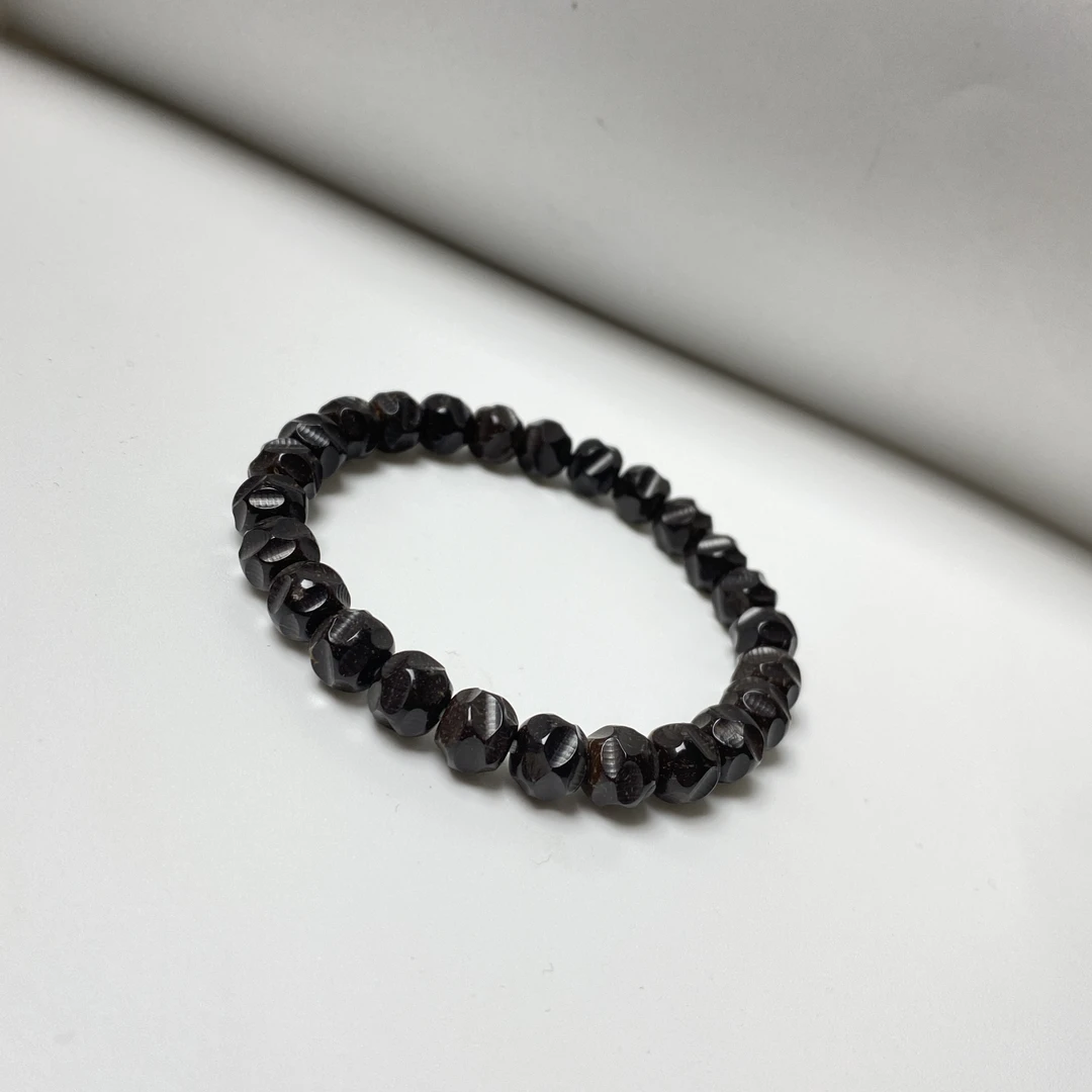 原生态印尼椰蒂无相手串 手工雕刻无相9*8mm原创设计款