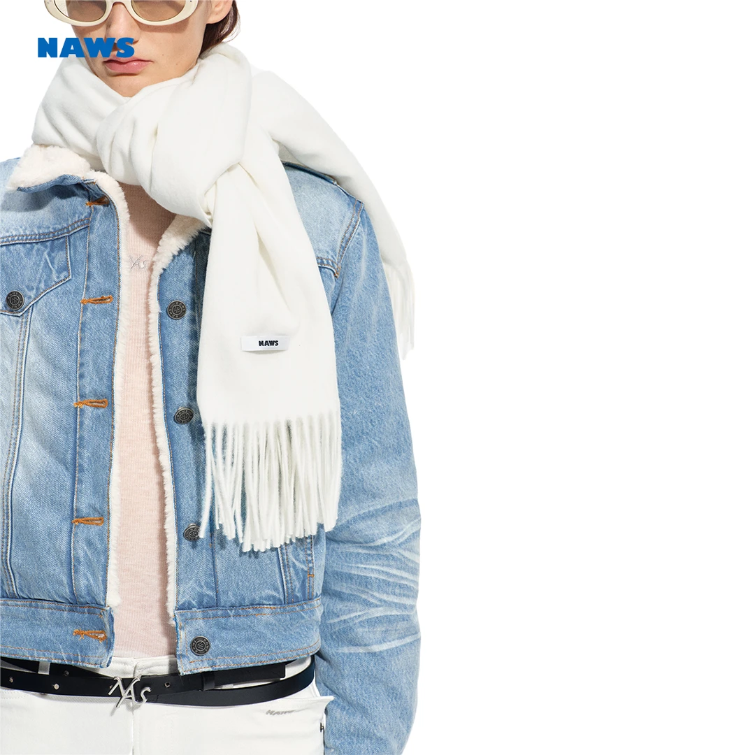 NAWS 经典流苏围巾 绵羊毛经典流苏柔糯亲肤保暖围脖披肩