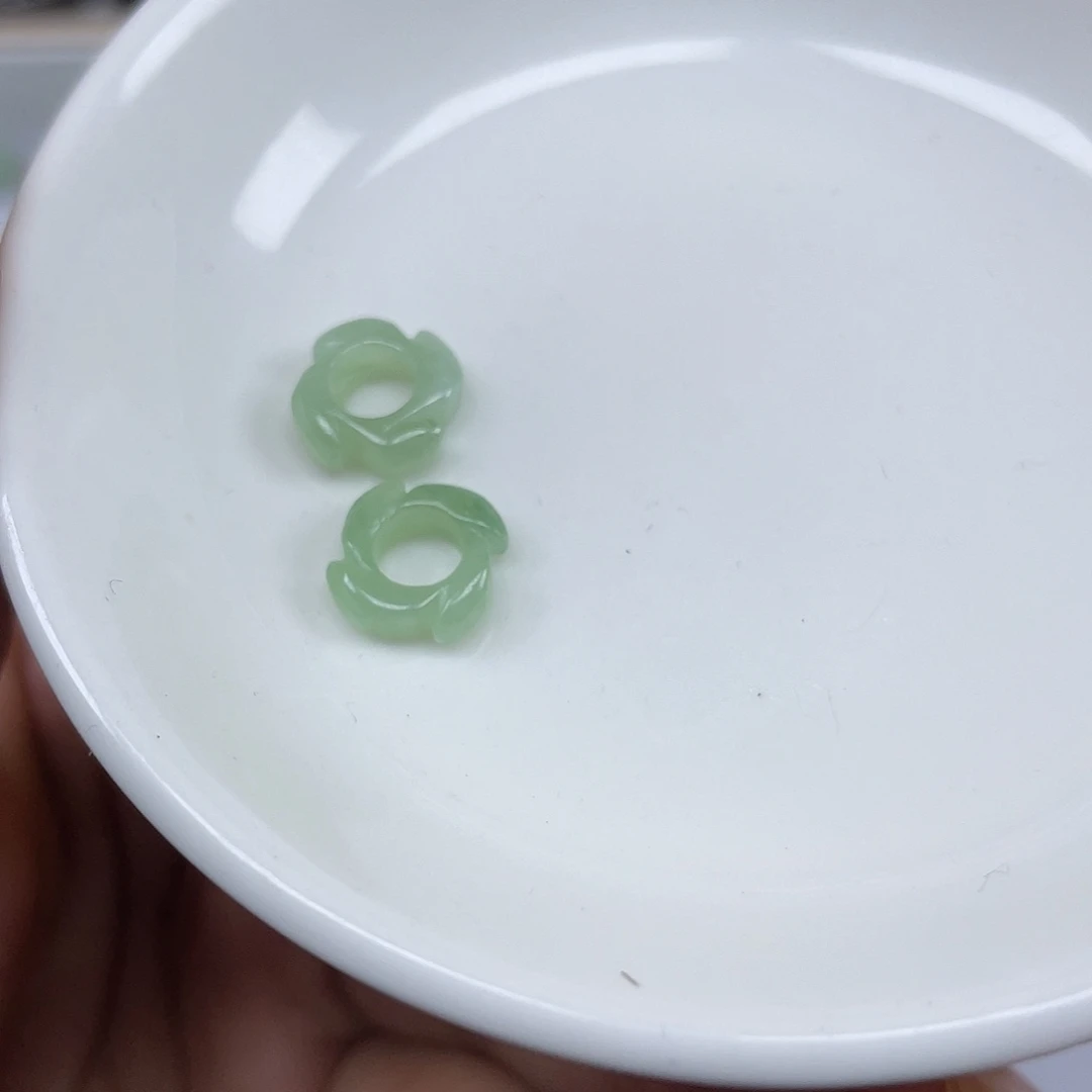 翡翠散珠翡翠跑环2颗