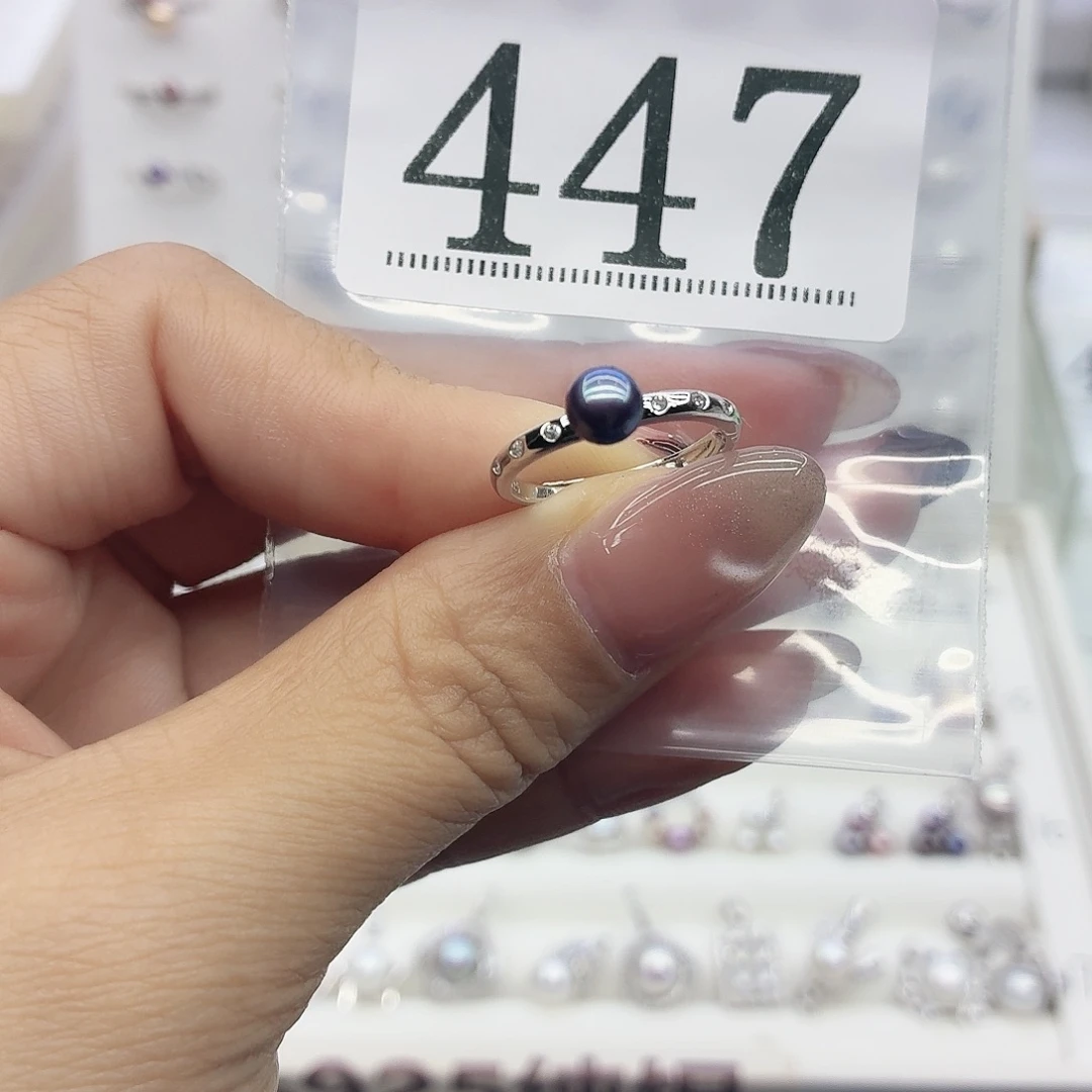 L***n银S925镶嵌珠宝奇石淡水珍珠447