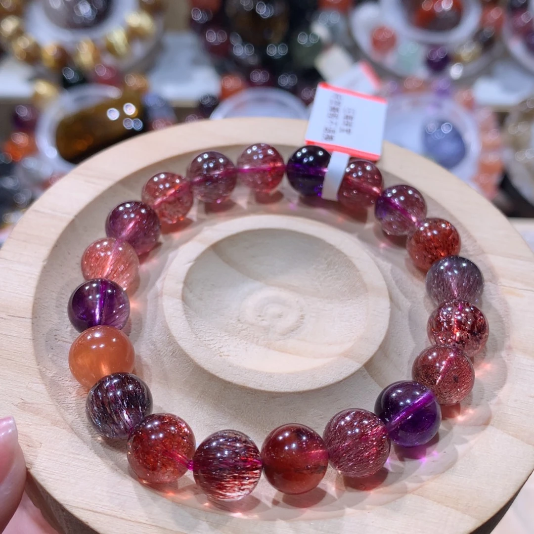 手链未镶嵌水晶稀有色超七9.5mm左右