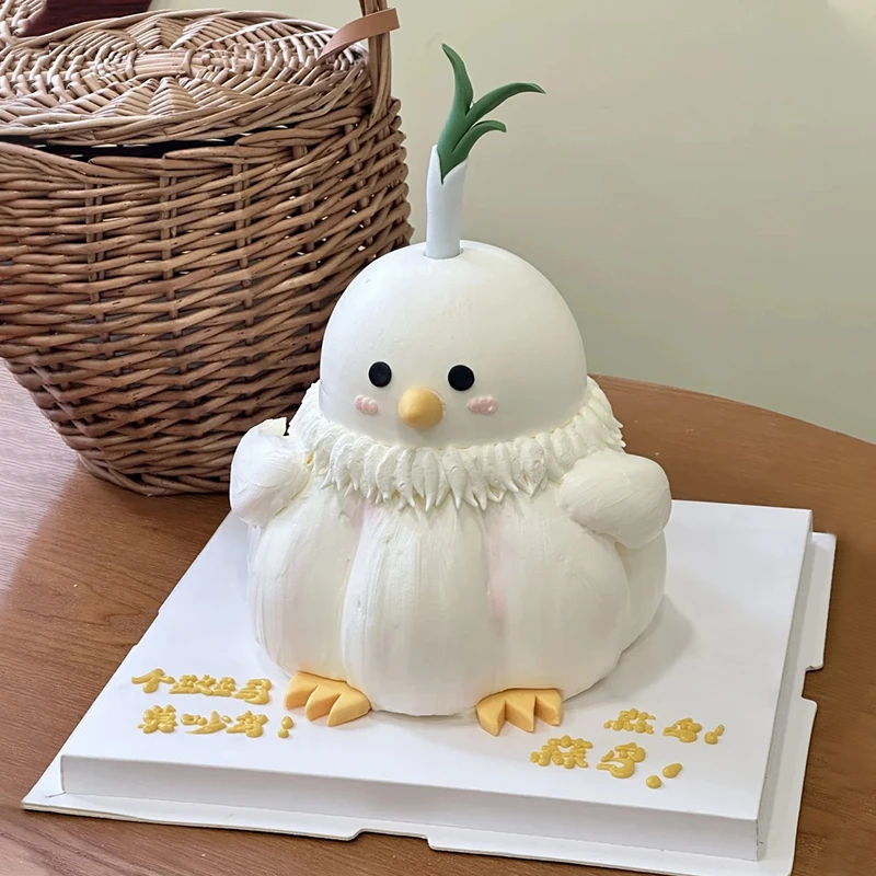网红新款蒜鸟蛋糕同城配送上门创意定制女神男女儿童生日蛋糕全国