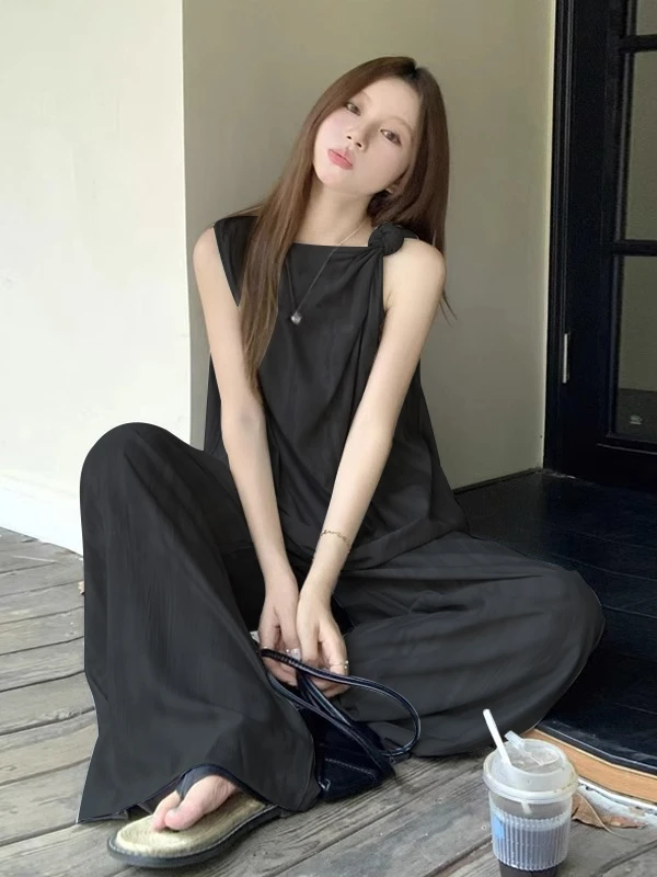现货+现发 宫廷风韩系风纯欲风时尚套装夏季外穿芭蕾风工装风