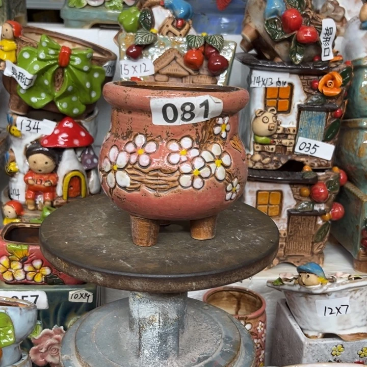 紫砂花盆粗陶材质多肉花盆福利