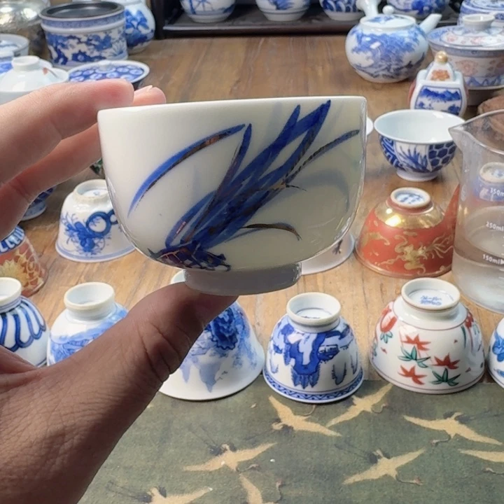 青花瓷器杯子茶具