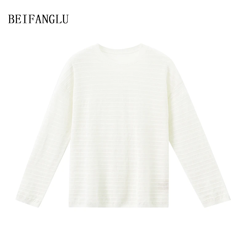 北方鹿 亚麻棉混纺夏季薄款镂空防晒针织空调衫30049