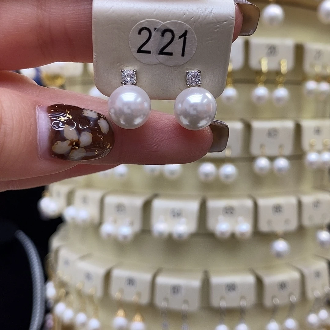 耳饰淡水珍珠银S925镶嵌