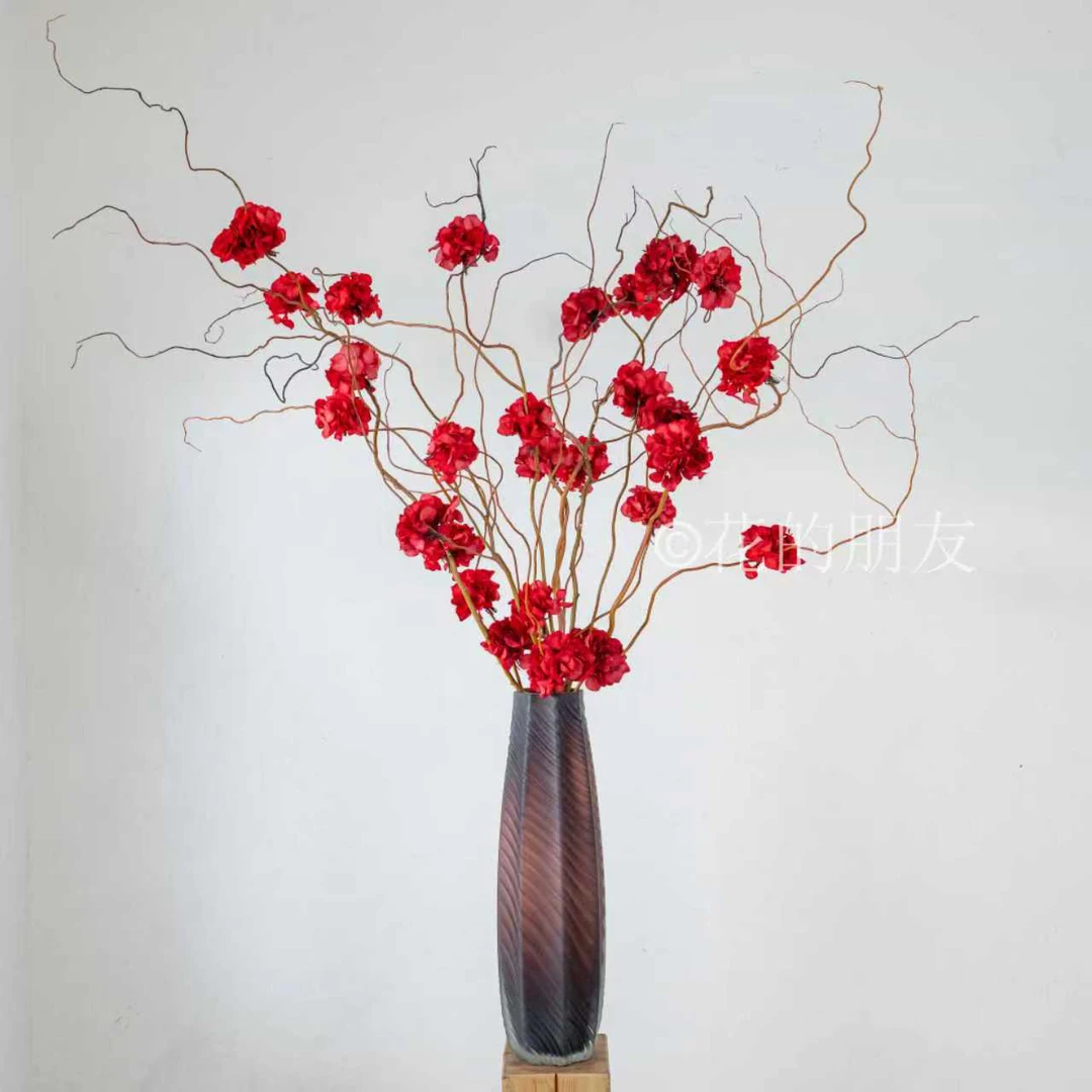 【龙鳞花悦】高级感客厅玄关装饰喜庆氛围布置摆件创意花瓶永生花