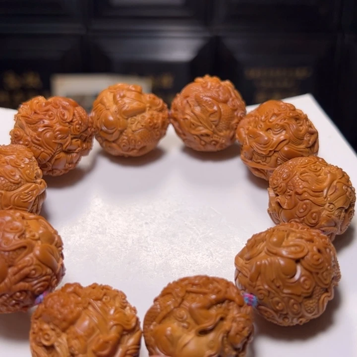 广***）手串橄榄核九龙万佛