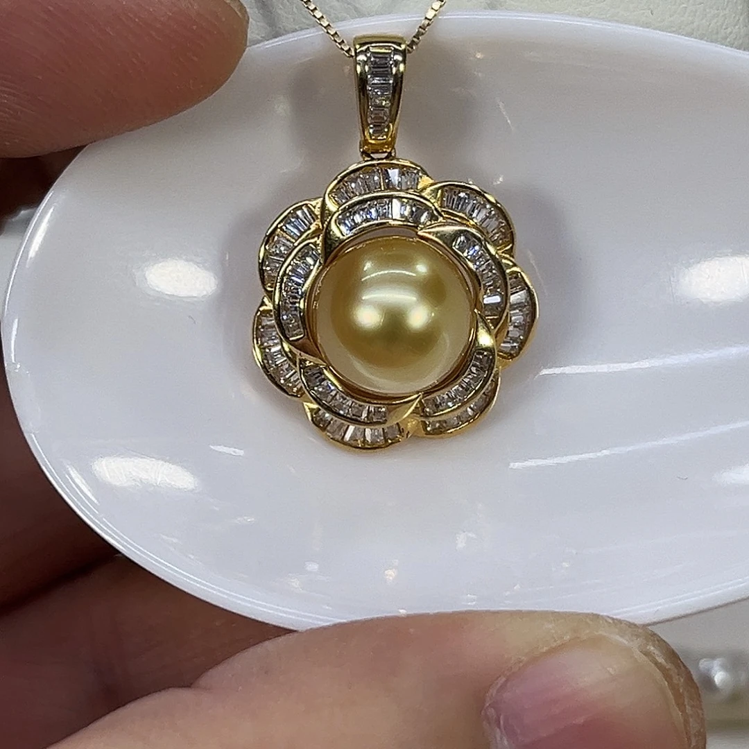 海水珍珠颈饰银S925镶嵌