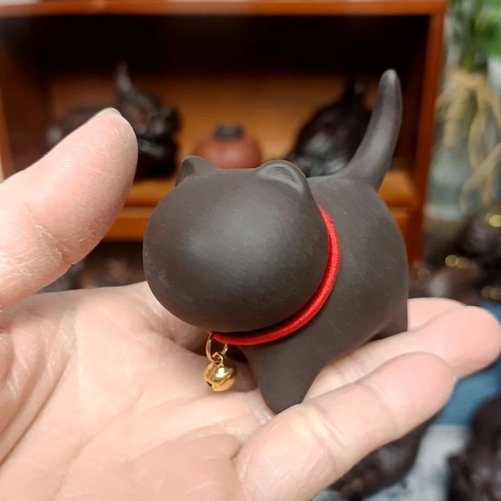 茶宠紫砂猫咪茶宠摆件