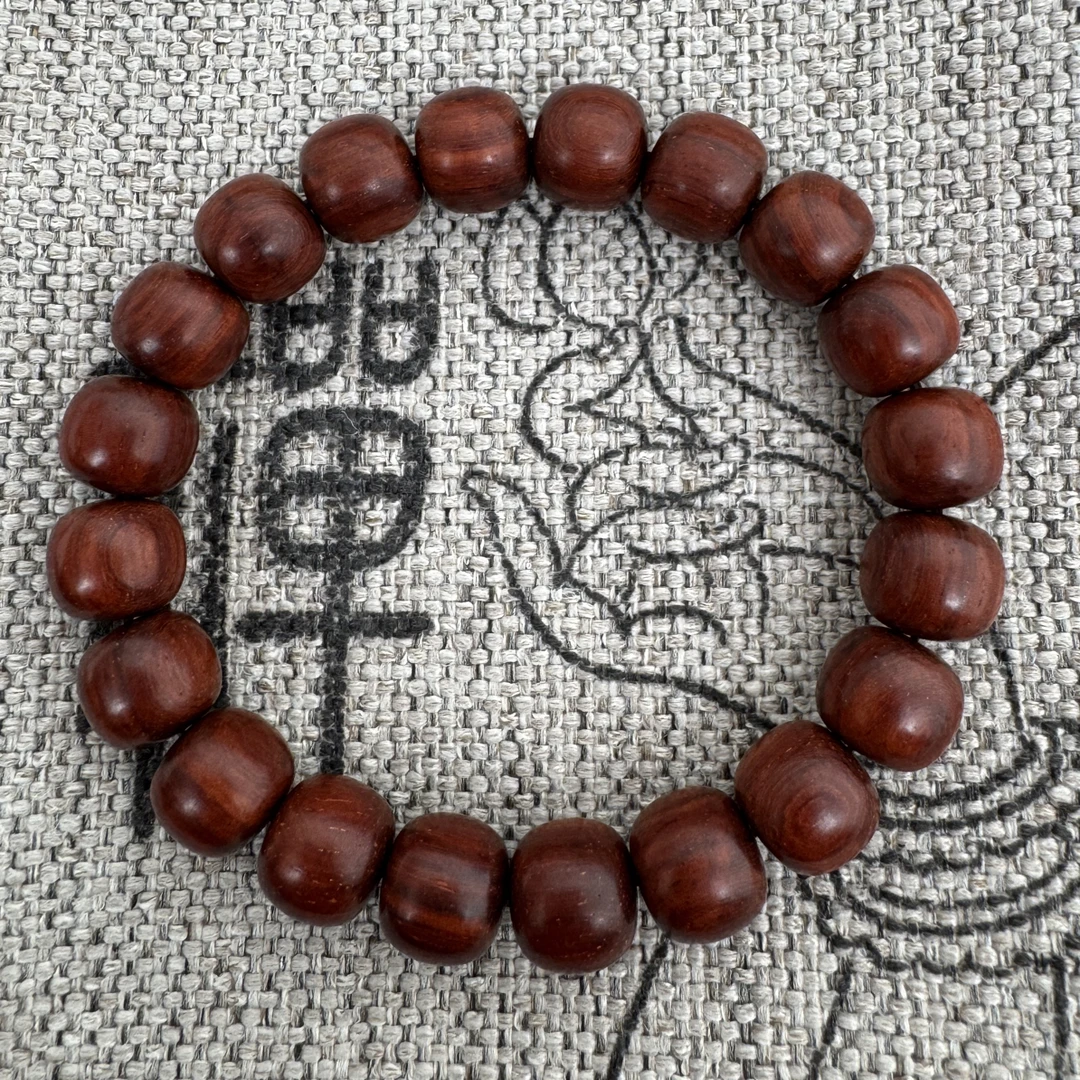 【臻藏】金星印度小叶紫檀10x11mm高油高密老型文玩手串檀香紫檀