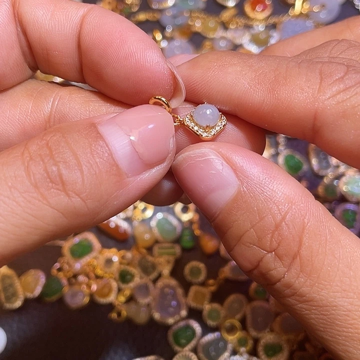 翡翠银S925镶嵌颈饰