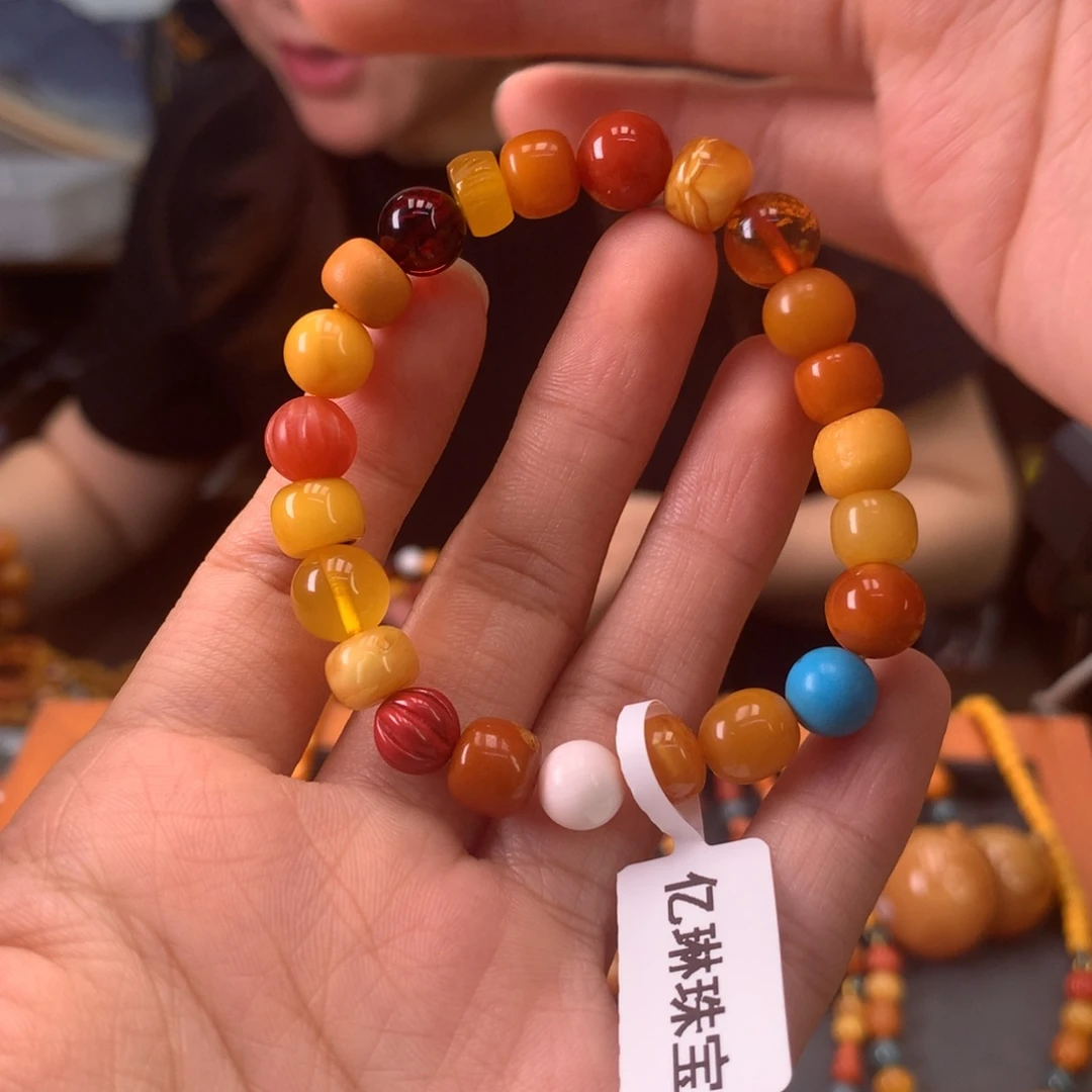 手串琥珀未镶嵌微瑕