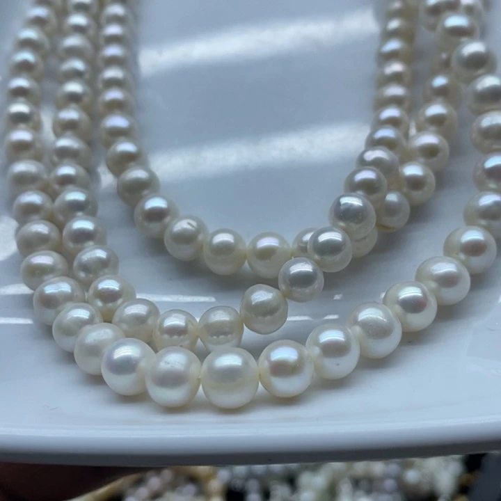 颈饰合金淡水珍珠