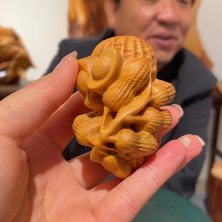 柏木（崖柏）好事发生手把件