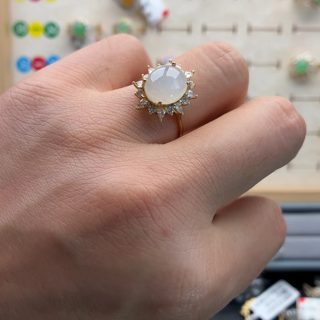 翡翠未镶嵌戒指天然缅甸翡翠A货