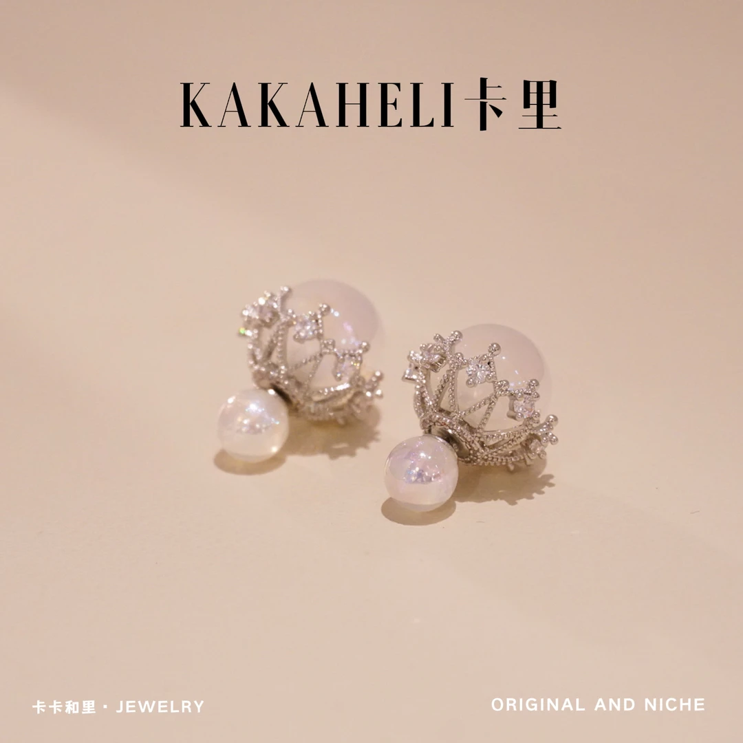 铜合金合成锆石耳饰 唐玄奘都抵挡不住的美女耳钉 A1471