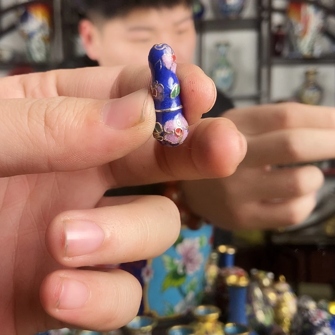 不***窝铜景泰蓝创汇珠子➕狮子一对