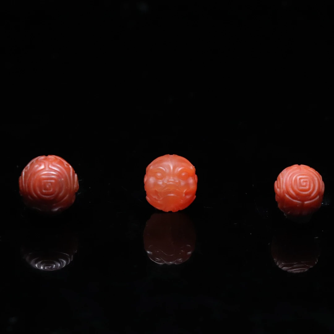 原矿无优化南红东山大水沟貔貅单珠多样发一颗不保无裂