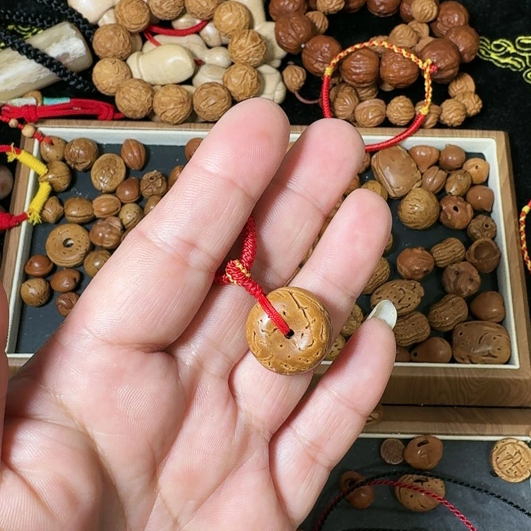 桃核把件幸**生平安扣