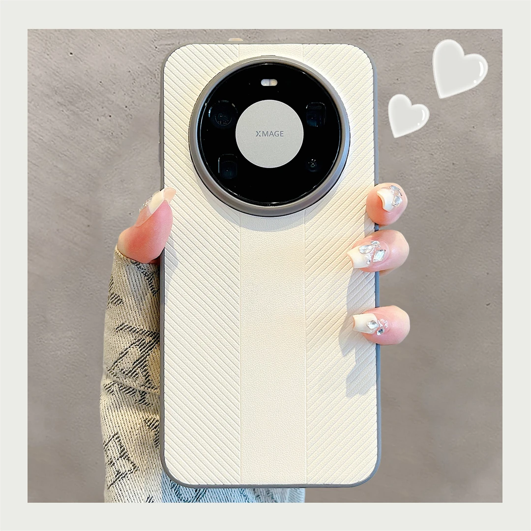 适用华为mate80promax手机壳新款素皮保护套mate80高级感电镀镜头