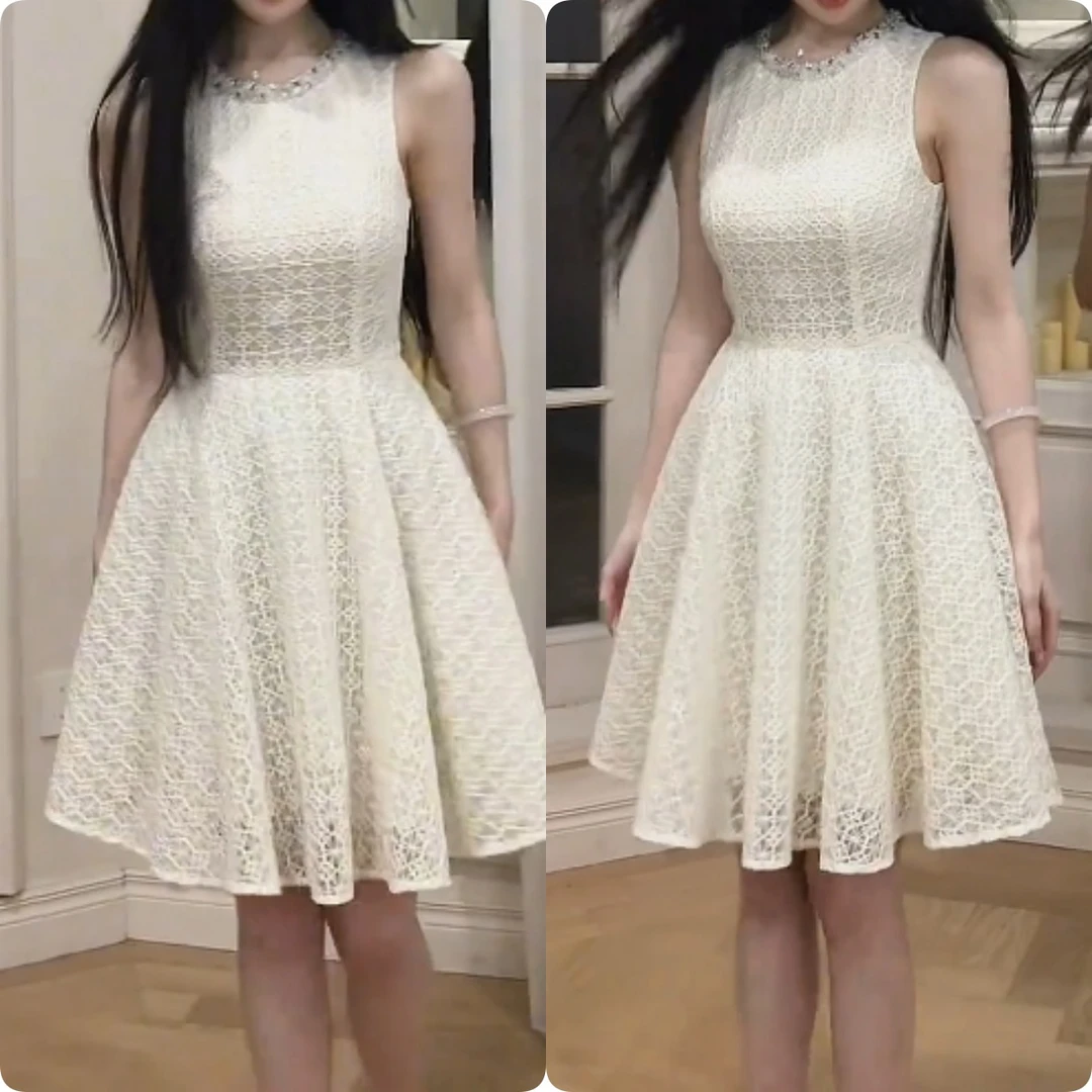 2025夏季新款时尚修身显瘦款女气质网红洋气连衣裙百搭款G6197