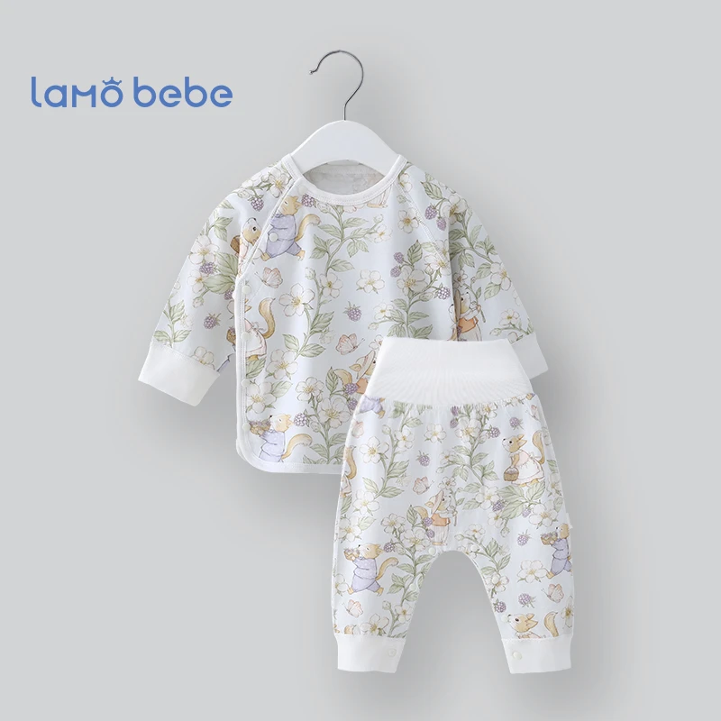 春夏a类纯棉轻薄套装A类婴儿长袖和尚服睡衣