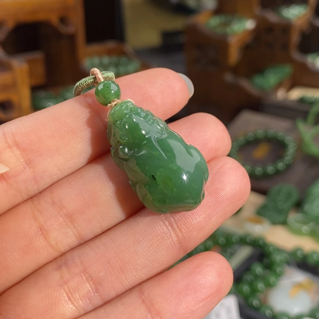 和田玉（碧玉）颈饰未镶嵌?****?