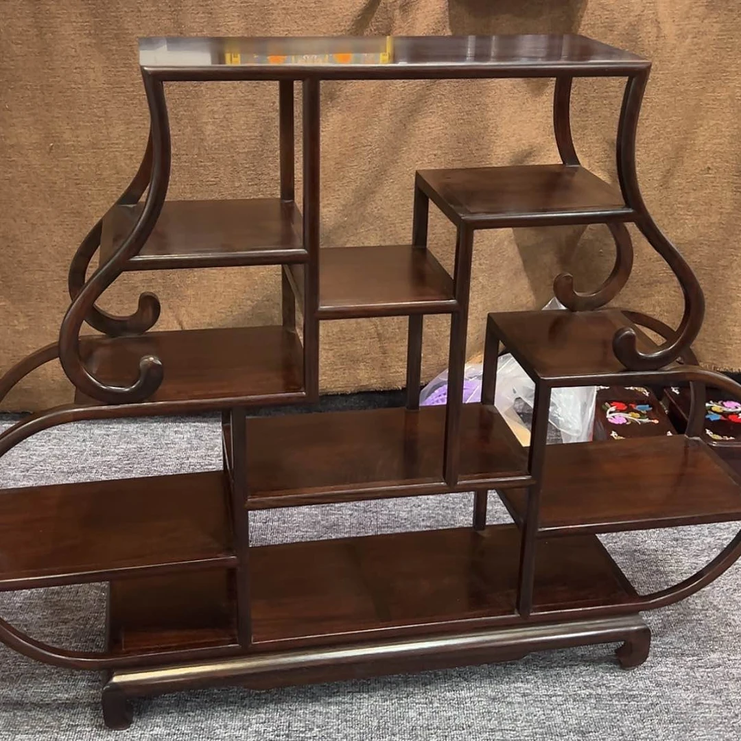 【闪购商品】红酸枝木类成套家具派****k博古架