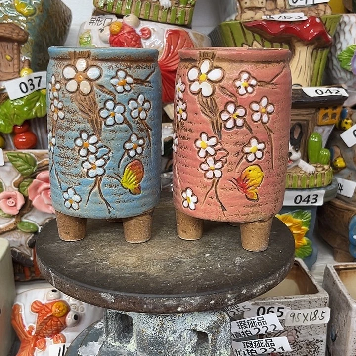 粗陶材质多肉花盆