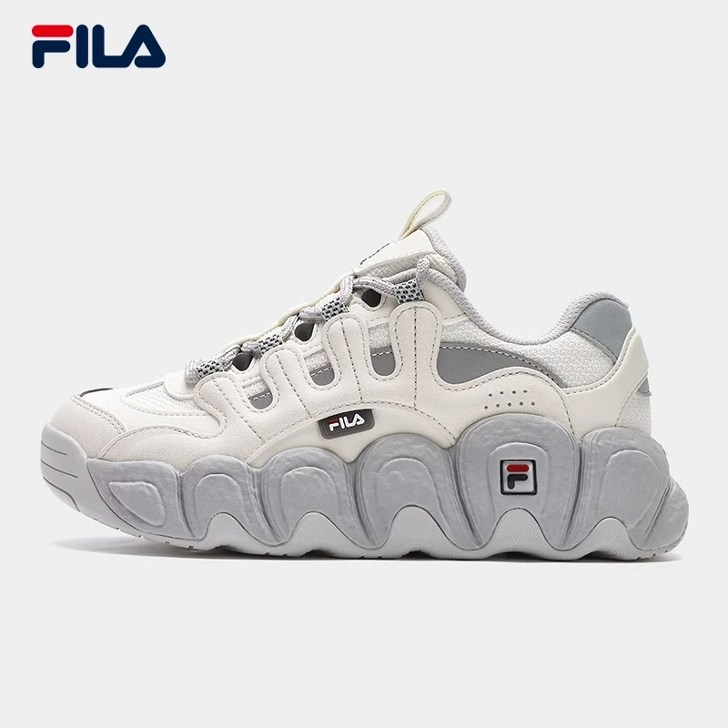 FILA 斐乐【可颂鞋】流光风增高厚底透气休闲百搭老爹鞋F12W441102F