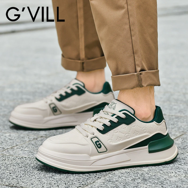 G'VILL/贵之步男鞋秋冬季潮鞋时尚百搭潮流休闲运动复古男士板鞋