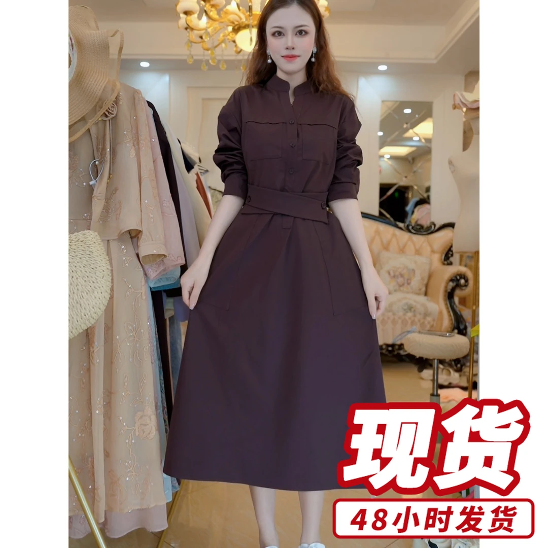 （赠送运费险）裙子2025春季新款中青年日常气质修身连衣裙D3225