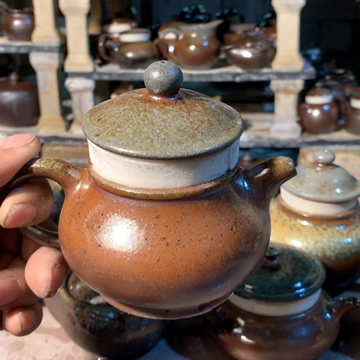 紫砂茶壶纯自然高温裸柴烧