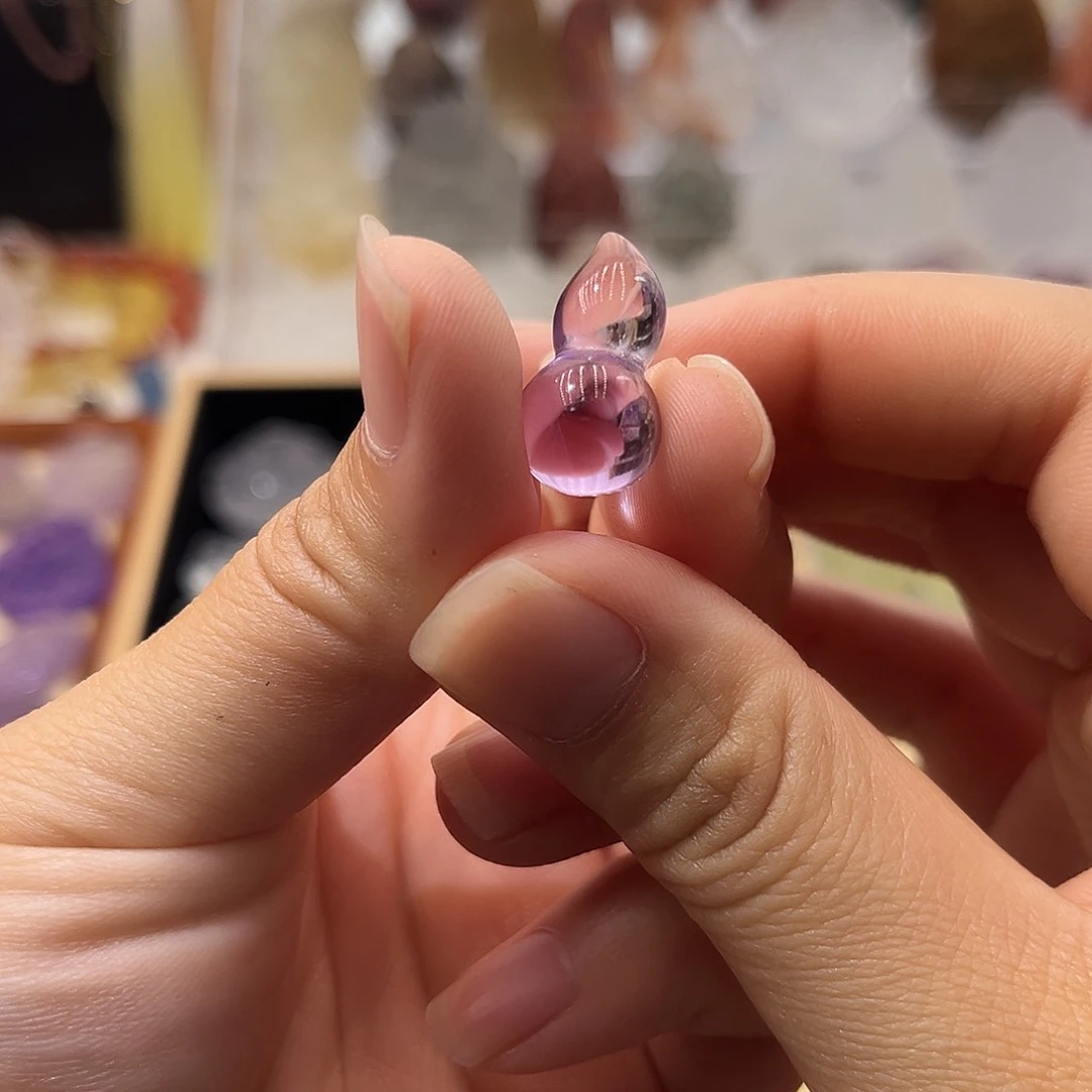 银S925镶嵌颈饰水晶咩***Ꮤ紫水葫芦68