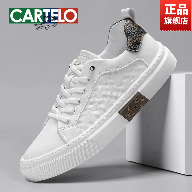 CARTELO/卡帝乐鳄鱼板鞋男高级感一脚蹬男鞋秋季时尚百搭休闲板鞋