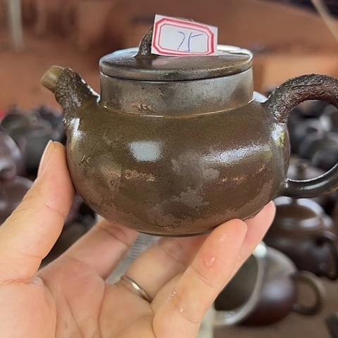 戬谷龙窑柴烧茶壶75