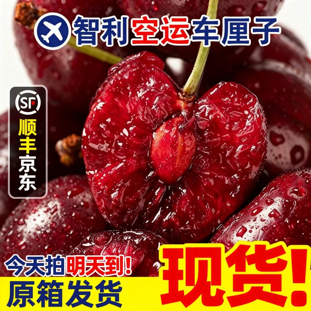 3J智利空运进口车厘子现货礼盒装樱桃当季顺丰包邮内附果径卡800g桑提娜樱桃智利共和国