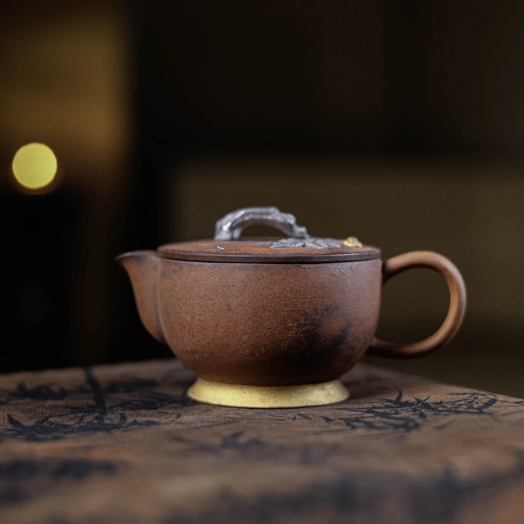 【凤庭】老岩泥-灰念&砂界-多福壶-120ml（灰念0511）