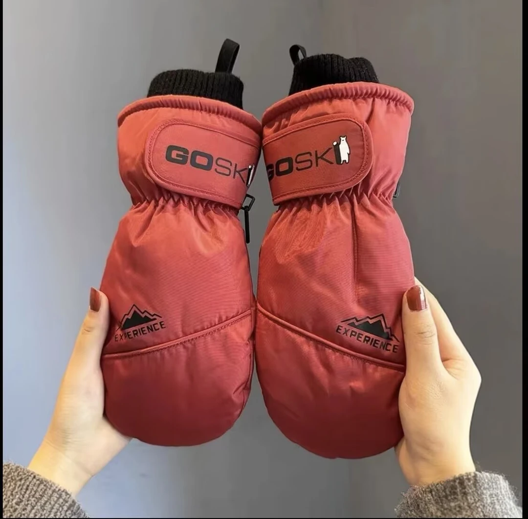 2024新款冬季时尚滑雪户外运动保暖加厚加绒骑行上班防寒防水手套