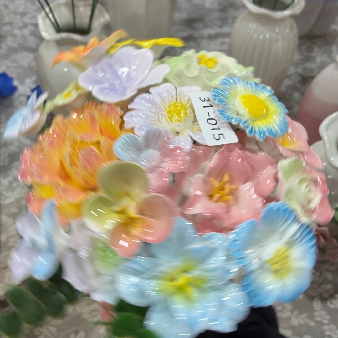 3115 陶瓷花拍满20元发货退款要拉黑