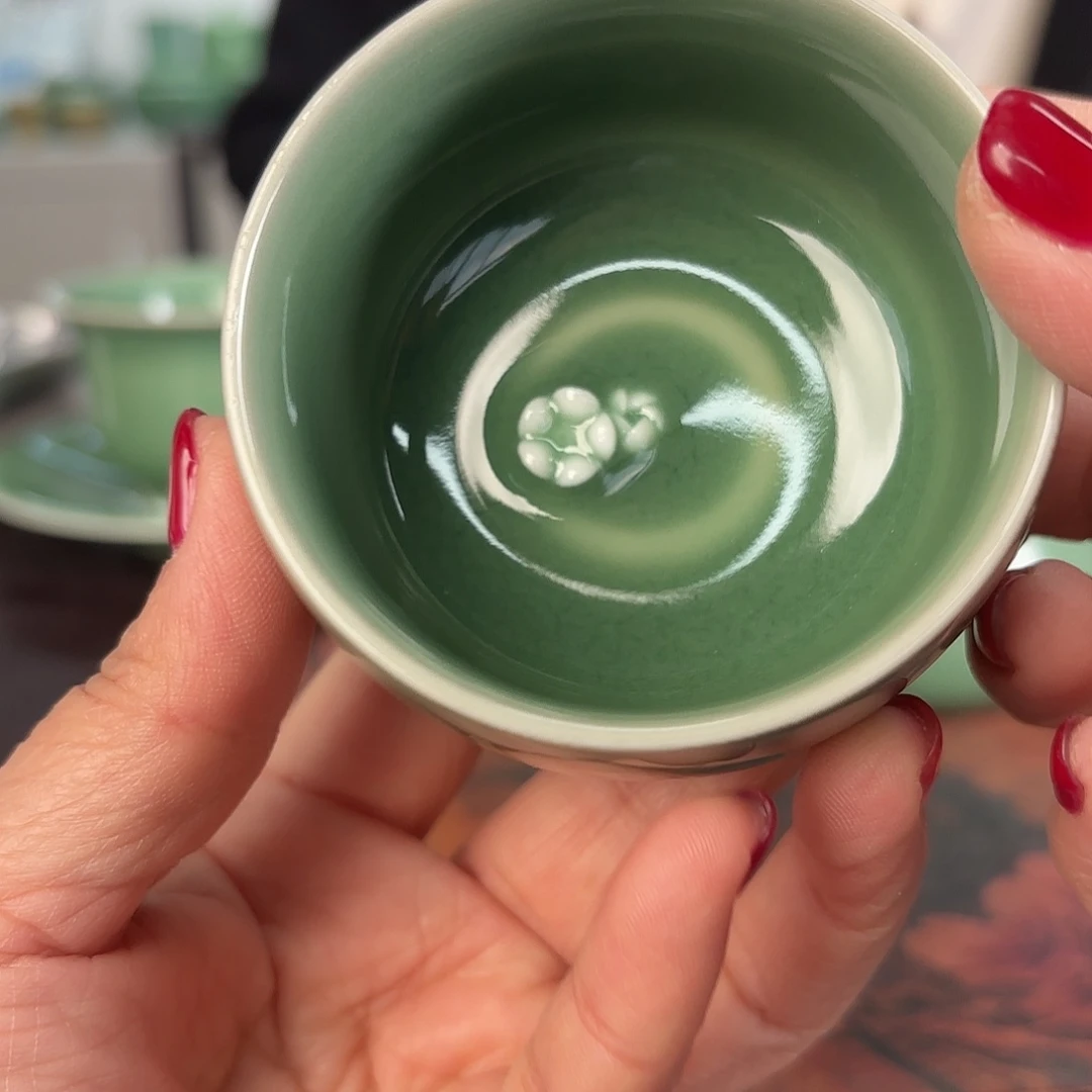简***y龙泉云间青瓷小米茶器