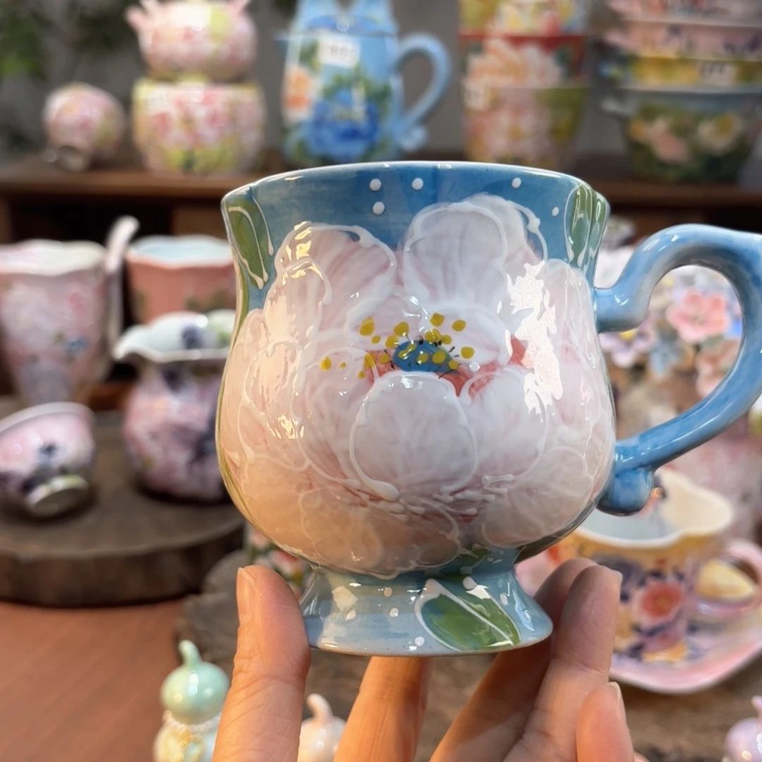 景德镇手绘高温釉下彩陶瓷茶具