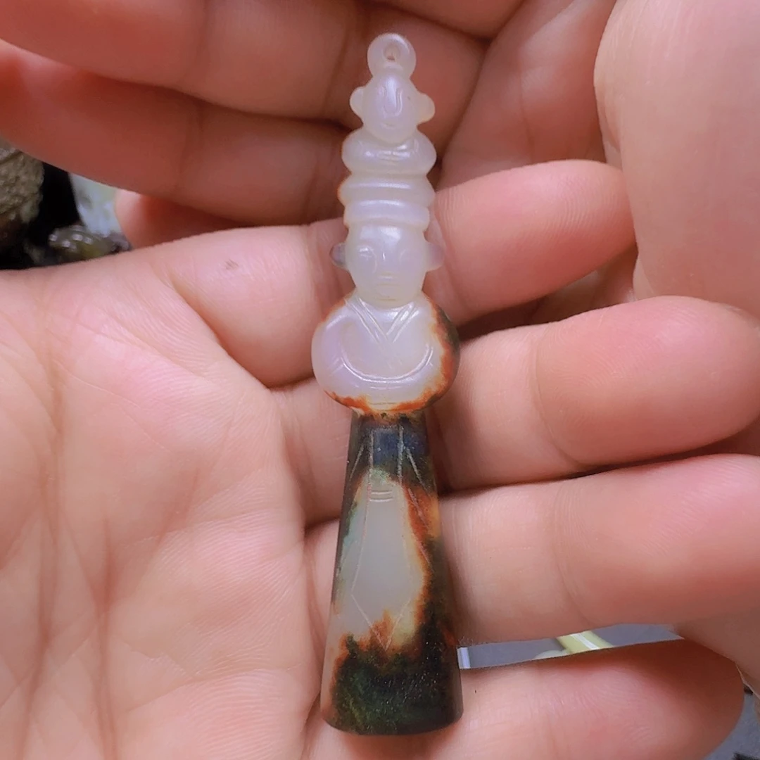 和田玉未镶嵌挂件